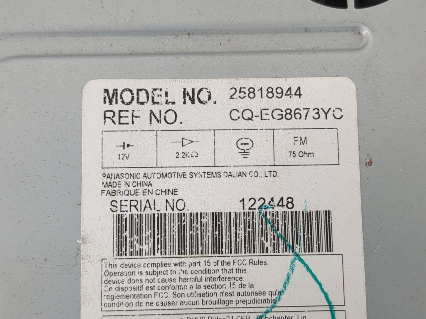 2007-2008 Cadillac Srx Radio AM FM Cd Player Receiver Replacement P/N:25818944 25808215 Fits Fits 2007 2008 2009 OEM Used Au