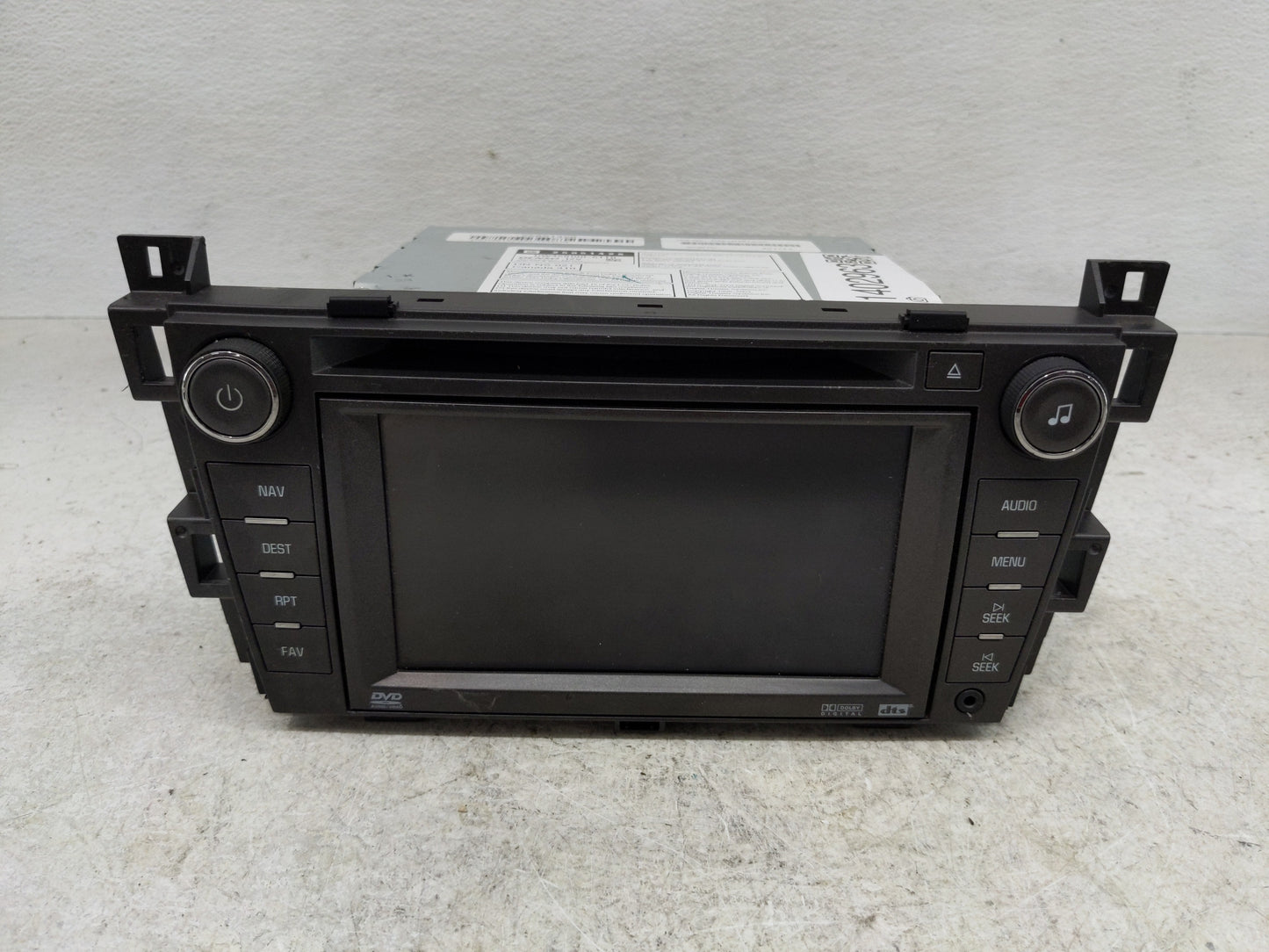 2008-2009 Cadillac Srx Radio AM FM Cd Player Receiver Replacement P/N:25851426 Fits Fits 2008 2009 OEM Used Auto Parts - Oem