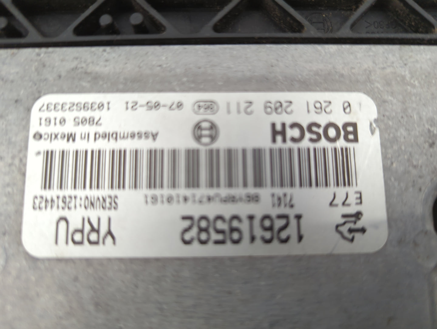 2008-2009 Cadillac Srx PCM Engine Control Computer ECU ECM PCU OEM P/N:12619582 0 261 209 211 Fits Fits 2008 2009 OEM Used A