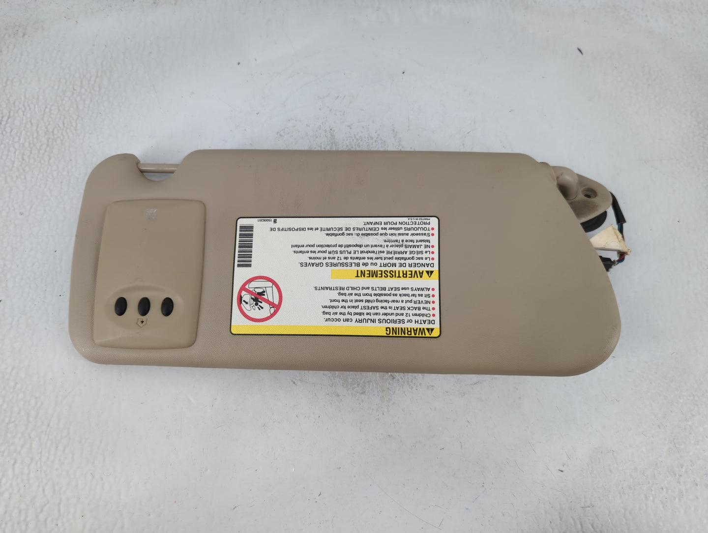 2004-2009 Cadillac Srx Sun Visor Shade Replacement Passenger Right Mirror Fits Fits 2004 2005 2006 2007 2008 2009 OEM Used A