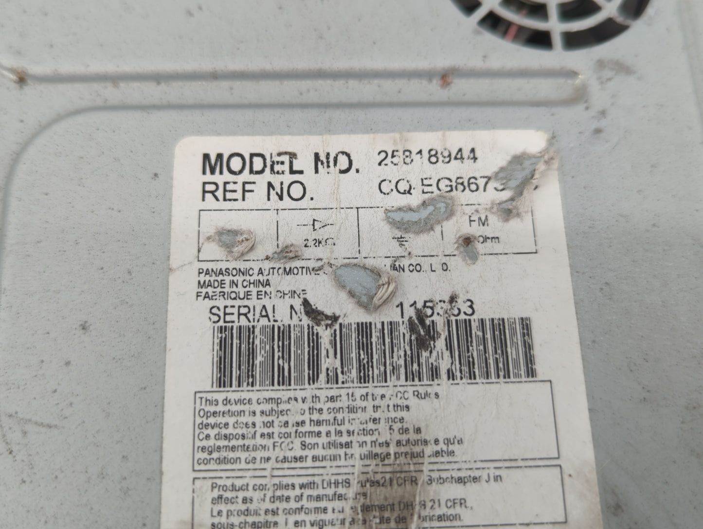 2007-2008 Cadillac Srx Am Fm Cd Player Radio Receiver - Oemusedautoparts1.com