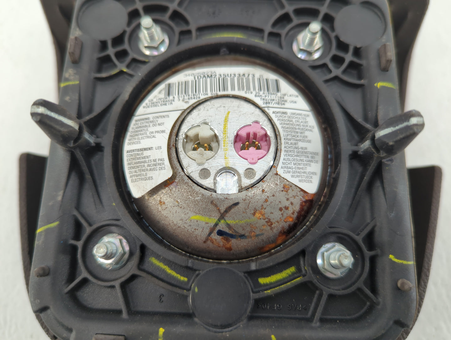 2008-2009 Cadillac Srx Air Bag Driver Left Steering Wheel Mounted P/N:34025023A AB663592167E0006 Fits Fits 2008 2009 2010 20