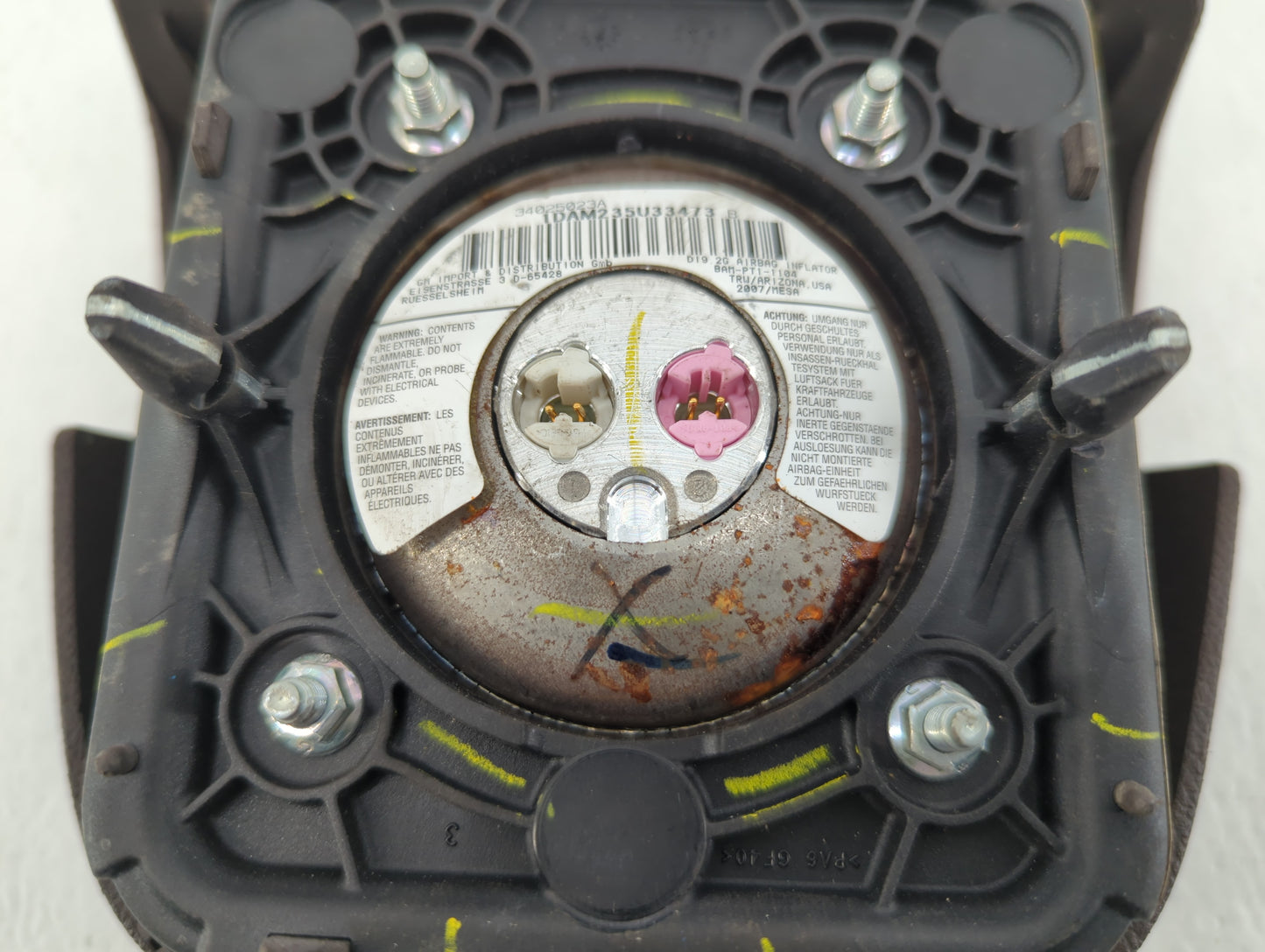 2008-2009 Cadillac Srx Air Bag Driver Left Steering Wheel Mounted P/N:34025023A AB663592167E0006 Fits Fits 2008 2009 2010 20