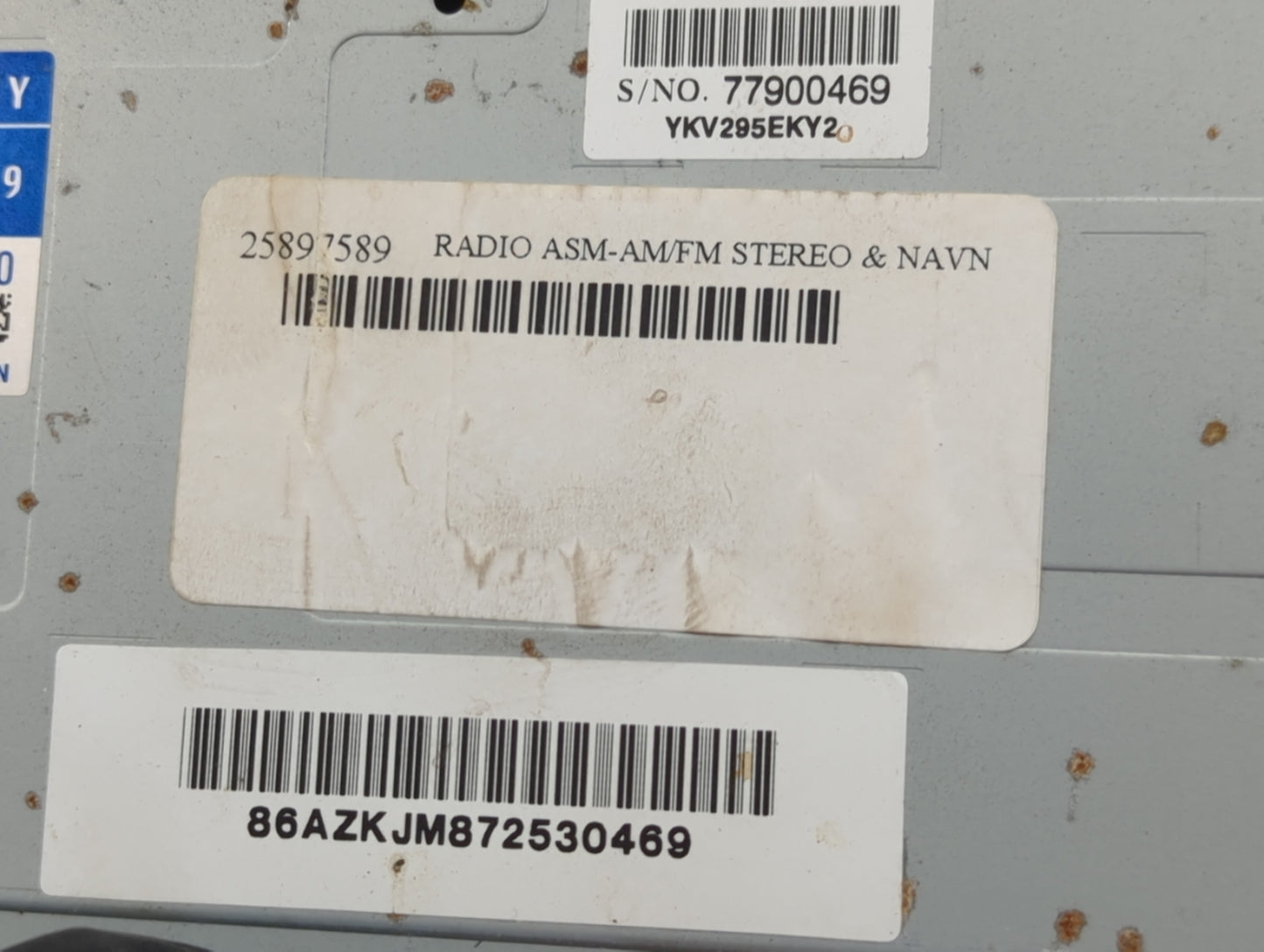 2008 Cadillac Sts Radio AM FM Cd Player Receiver Replacement P/N:25897589 Fits OEM Used Auto Parts - Oemusedautoparts1.com
