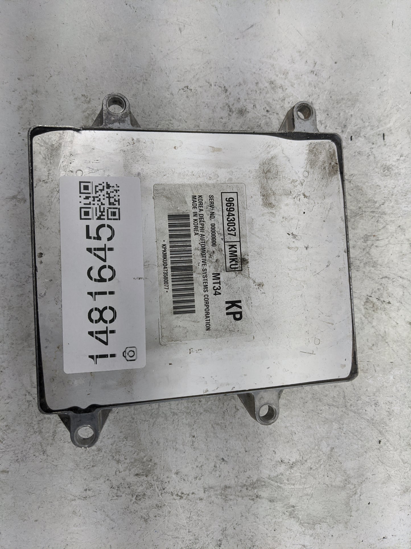2008 Chevrolet Aveo PCM Engine Control Computer ECU ECM PCU OEM P/N:96943037 KMKU, MT34 Fits Fits 2007 OEM Used Auto Parts -