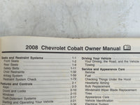 2008 Chevrolet Cobalt Owners Manual Book Guide P/N:25792530 B OEM Used Auto Parts - Oemusedautoparts1.com