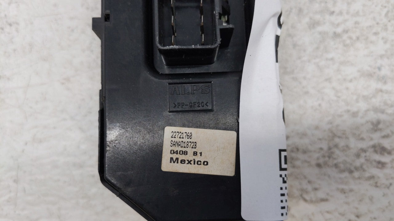 2008 Chevrolet Cobalt Master Power Window Switch Replacement Driver Side Left P/N:22721760 Fits OEM Used Auto Parts - Oemuse