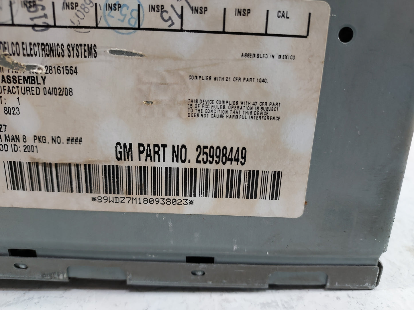 2005-2012 Chevrolet Colorado Radio AM FM Cd Player Receiver Replacement P/N:28161564 25998449 Fits OEM Used Auto Parts - Oem