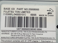 2008 Chevrolet Equinox Radio AM FM Cd Player Receiver Replacement P/N:25956995 Fits OEM Used Auto Parts - Oemusedautoparts1.