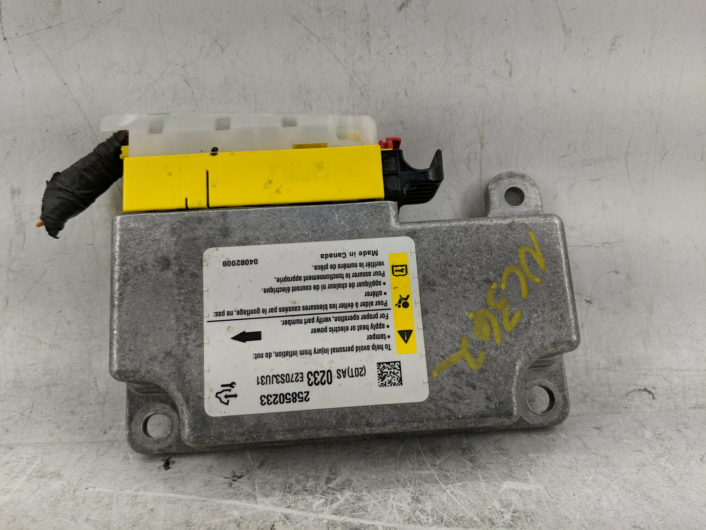 2008-2009 Chevrolet Equinox Airbag Control Module E270s3ju31|25850233 - Oemusedautoparts1.com