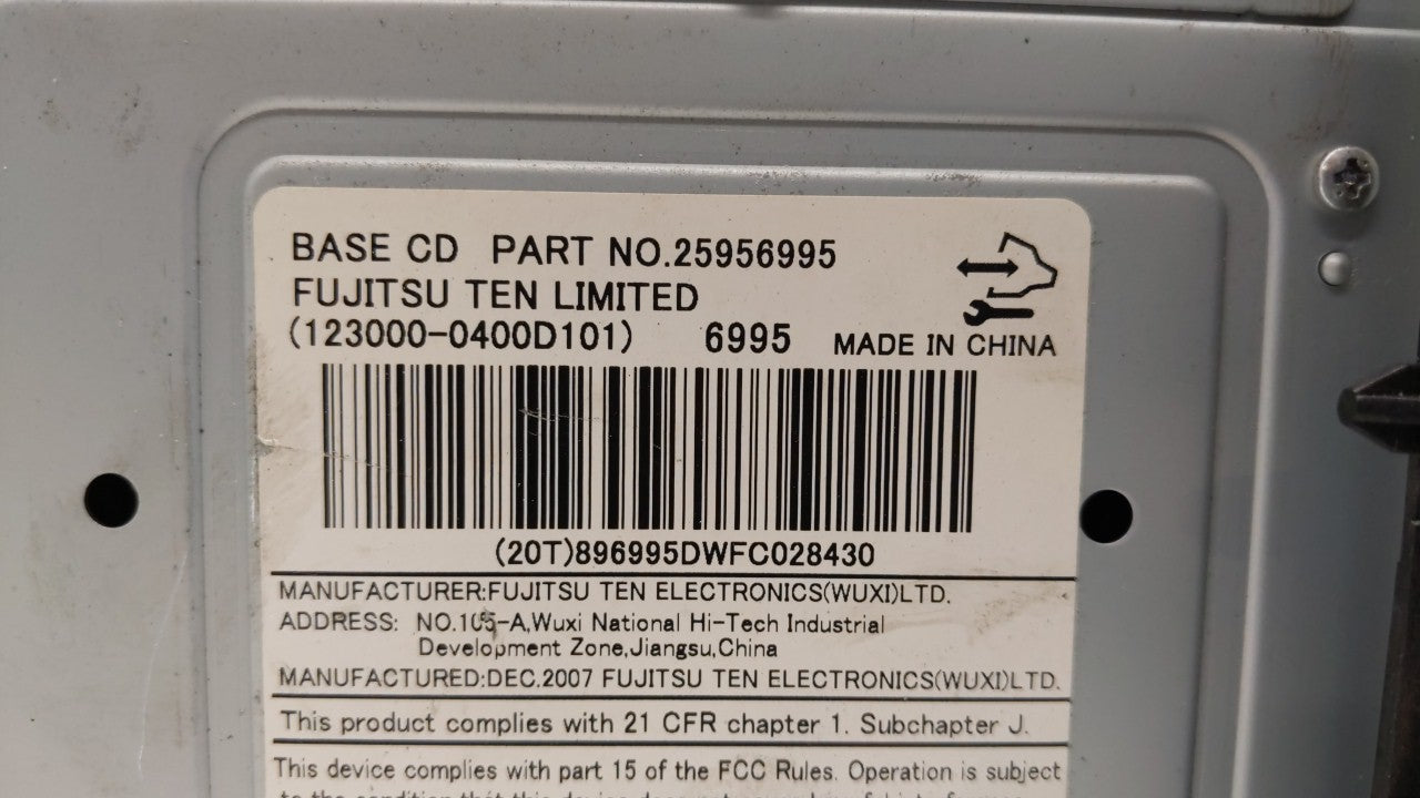 2008 Chevrolet Equinox Radio AM FM Cd Player Receiver Replacement P/N:25854783 25956995 Fits OEM Used Auto Parts - Oemusedau