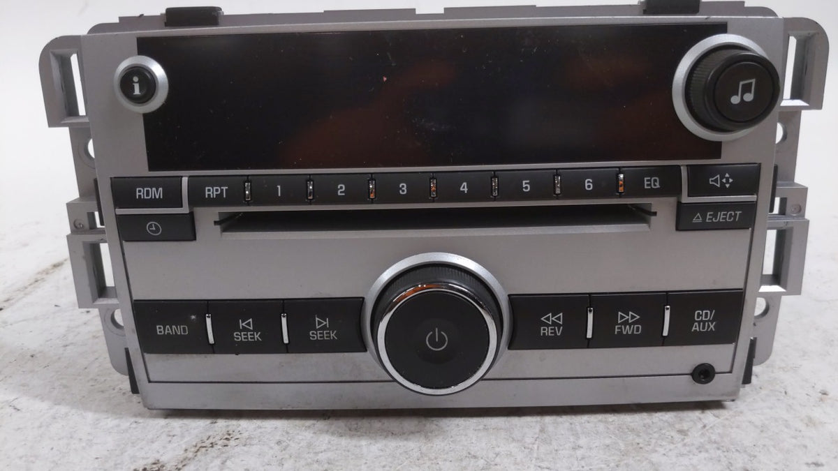 2008 Chevrolet Equinox Radio AM FM Cd Player Receiver Replacement P/N:25854783 25956995 OEM Used Auto Parts - Oemusedautopar