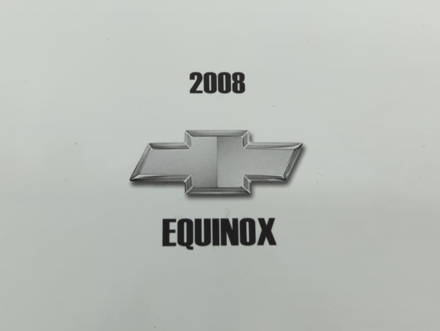 2008 Chevrolet Equinox Owners Manual Book Guide OEM Used Auto Parts - Oemusedautoparts1.com