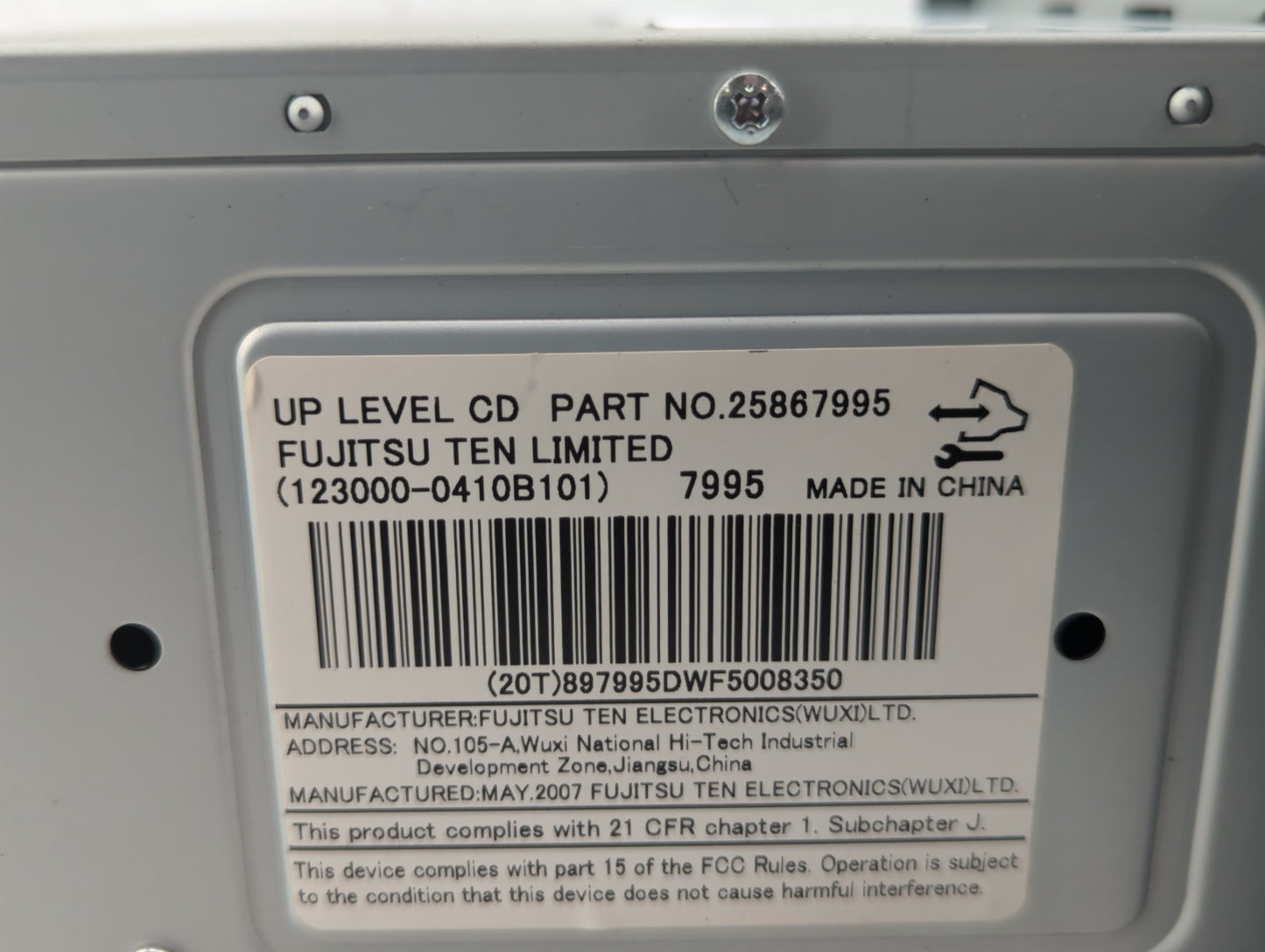 2008-2008 Chevrolet Equinox Am Fm Cd Player Radio Receiver - Oemusedautoparts1.com