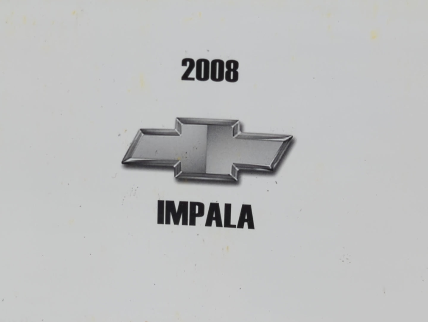 2008 Chevrolet Impala Owners Manual Book Guide P/N:15863019 B OEM Used Auto Parts - Oemusedautoparts1.com
