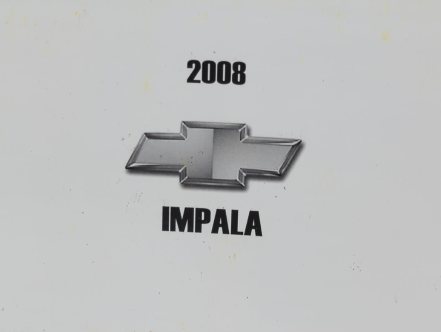 2008 Chevrolet Impala Owners Manual Book Guide P/N:15863019 B OEM Used Auto Parts - Oemusedautoparts1.com