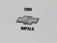 2008 Chevrolet Impala Owners Manual Book Guide P/N:15863019 B OEM Used Auto Parts - Oemusedautoparts1.com