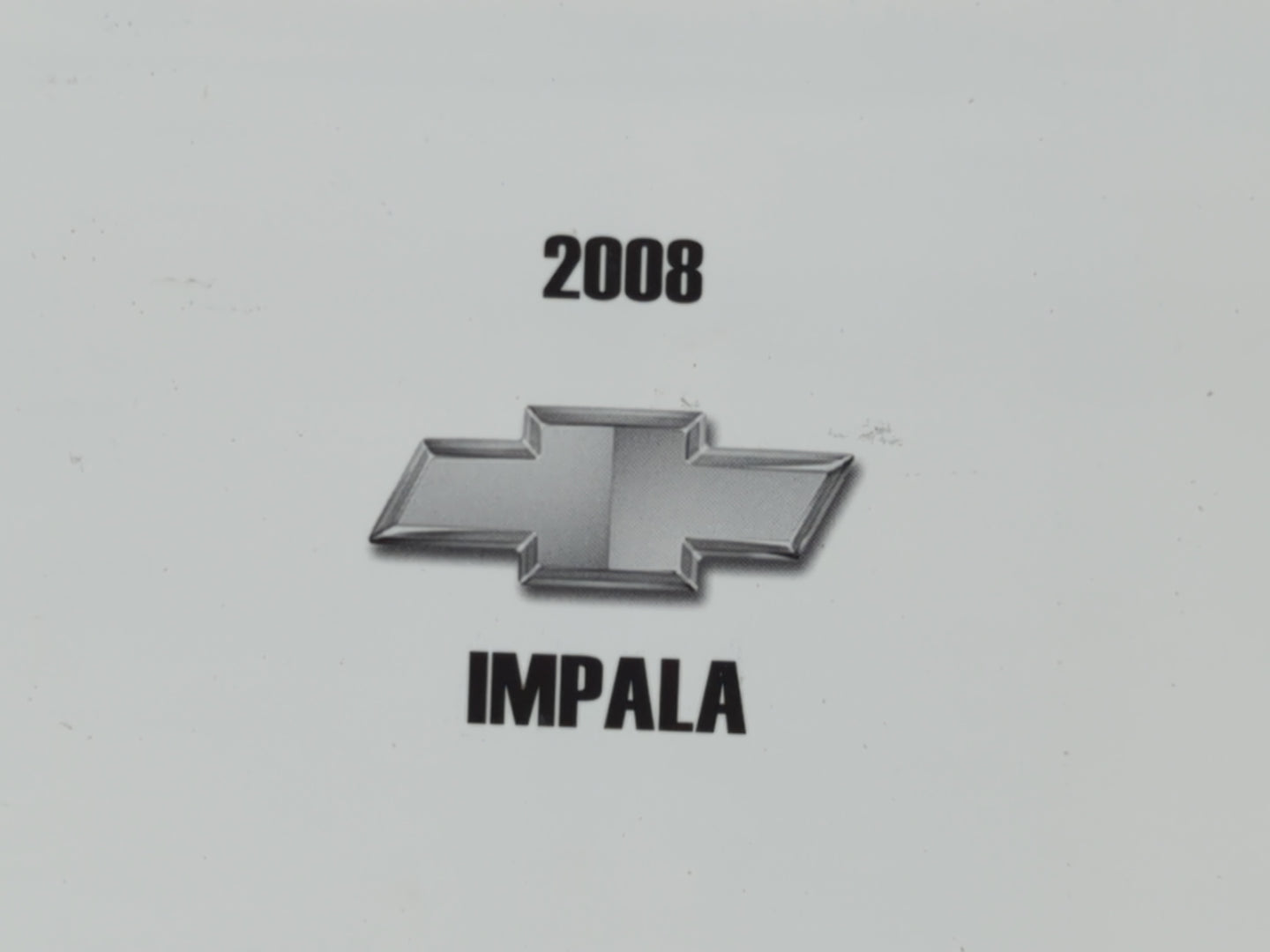 2008 Chevrolet Impala Owners Manual Book Guide P/N:15863019 B OEM Used Auto Parts - Oemusedautoparts1.com
