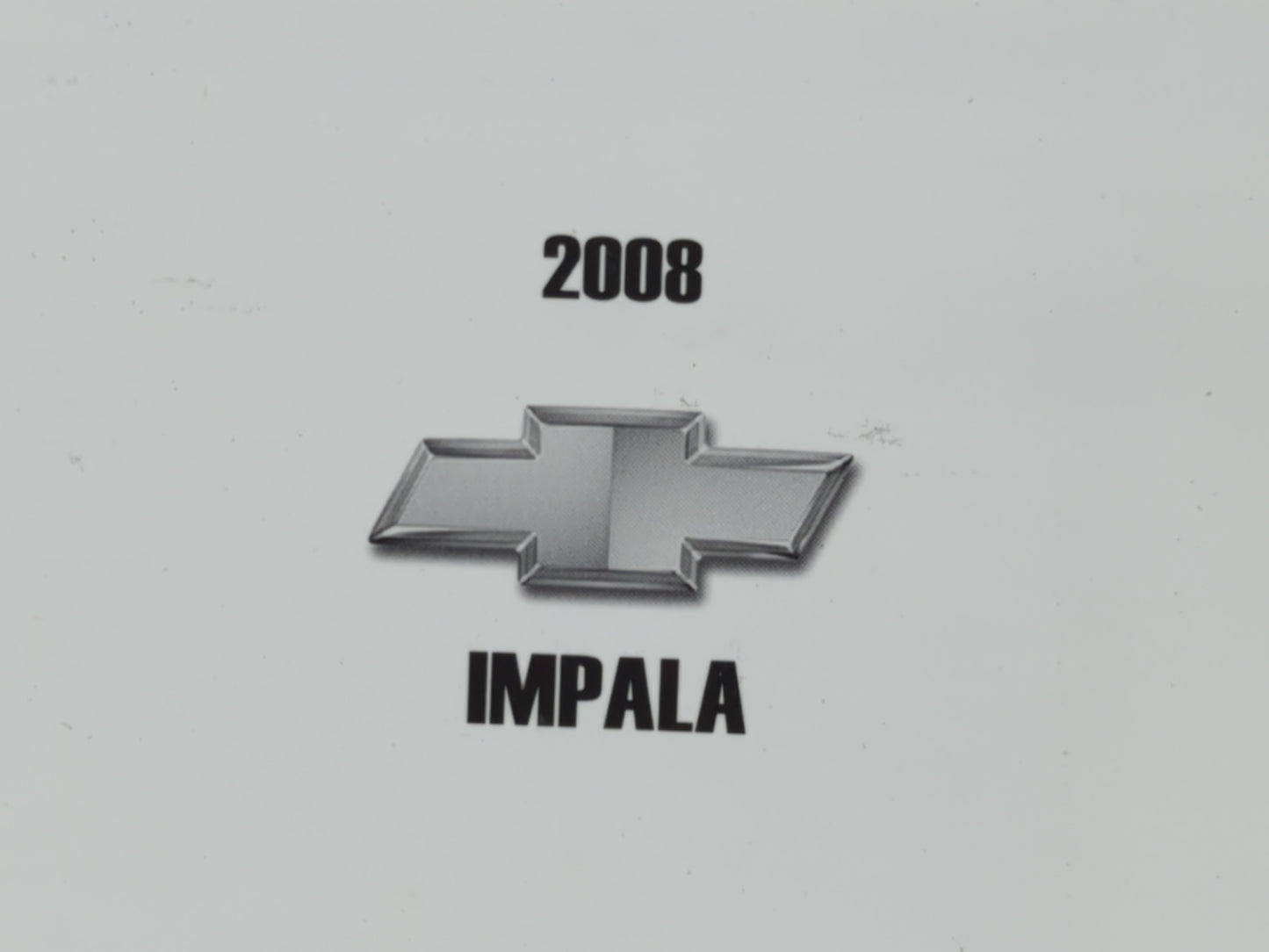2008 Chevrolet Impala Owners Manual Book Guide P/N:15863019 B OEM Used Auto Parts - Oemusedautoparts1.com