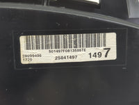 2008 Chevrolet Impala Instrument Cluster Speedometer Gauges P/N:25841497 Fits OEM Used Auto Parts - Oemusedautoparts1.com