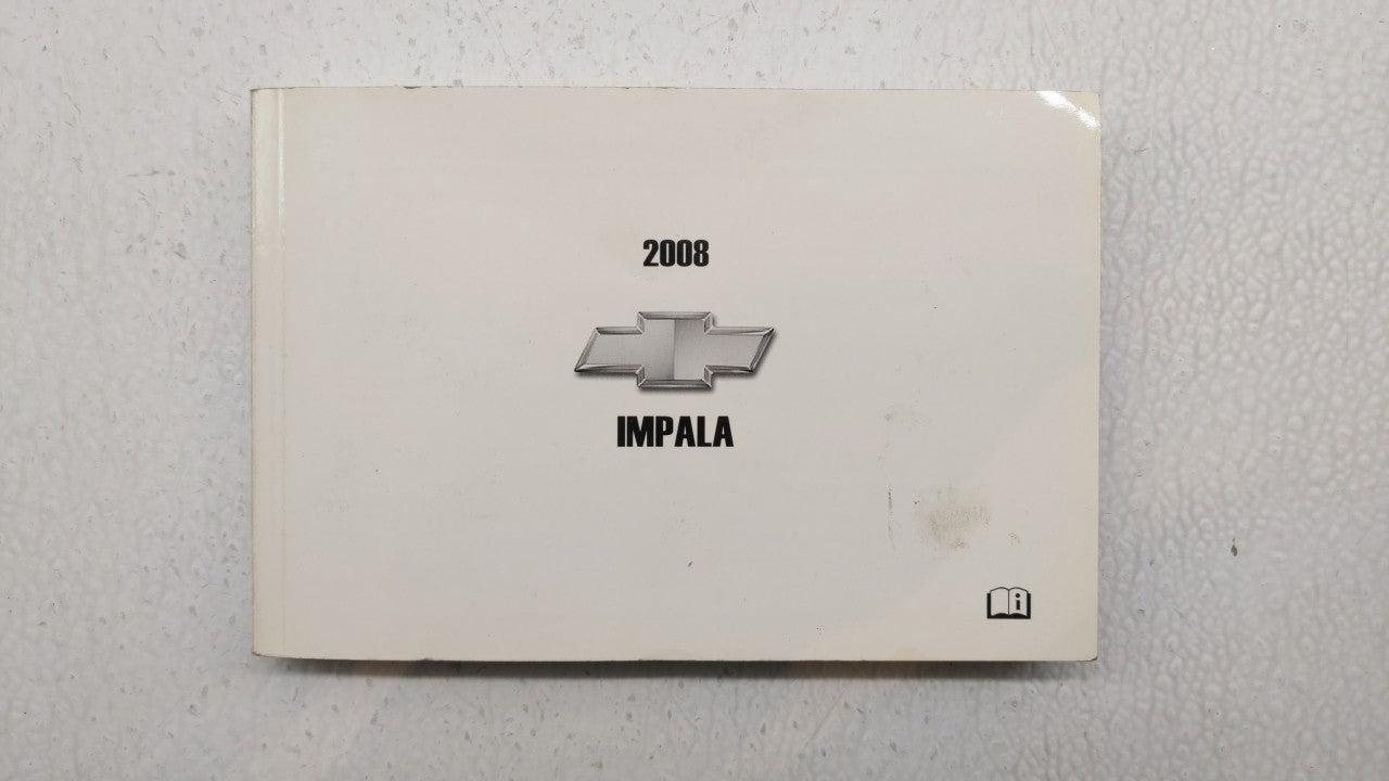 2008 Chevrolet Impala Owners Manual Book Guide P/N:15863019 OEM Used Auto Parts - Oemusedautoparts1.com