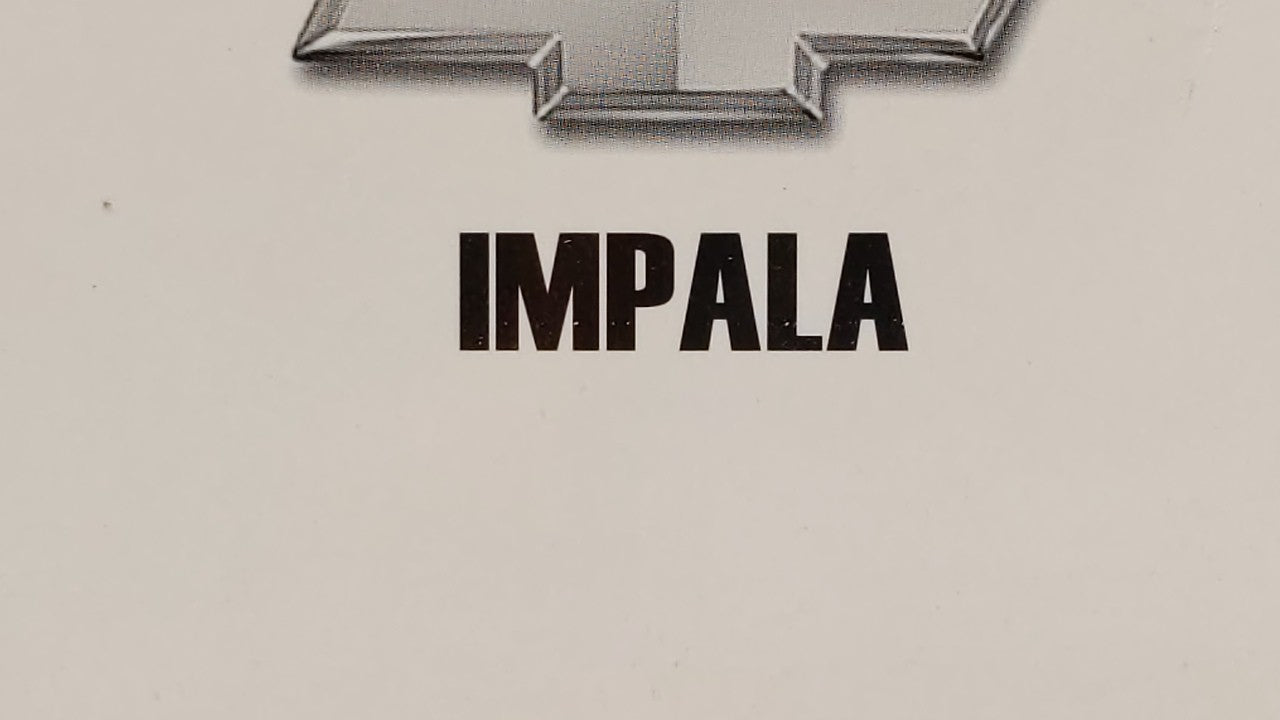 2008 Chevrolet Impala Owners Manual Book Guide OEM Used Auto Parts - Oemusedautoparts1.com