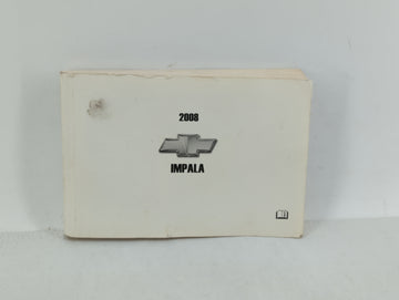 2008 Chevrolet Impala Owners Manual Book Guide P/N:15863019B OEM Used Auto Parts - Oemusedautoparts1.com