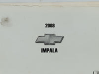2008 Chevrolet Impala Owners Manual Book Guide P/N:15863019B OEM Used Auto Parts - Oemusedautoparts1.com