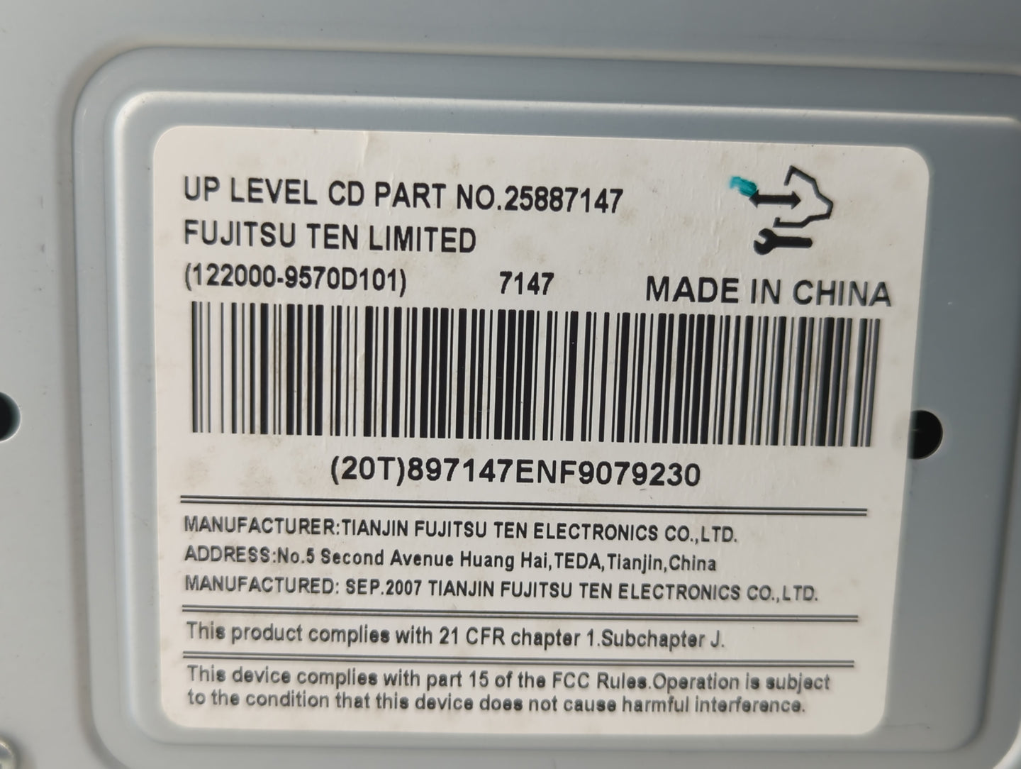 2006-2008 Chevrolet Impala Am Fm Cd Player Radio Receiver - Oemusedautoparts1.com