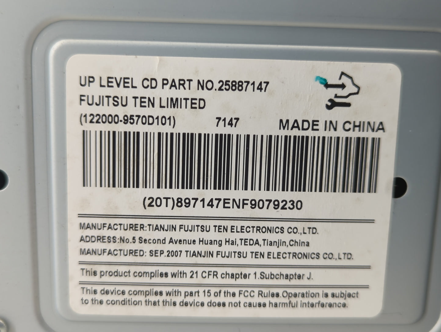 2006-2008 Chevrolet Impala Am Fm Cd Player Radio Receiver - Oemusedautoparts1.com