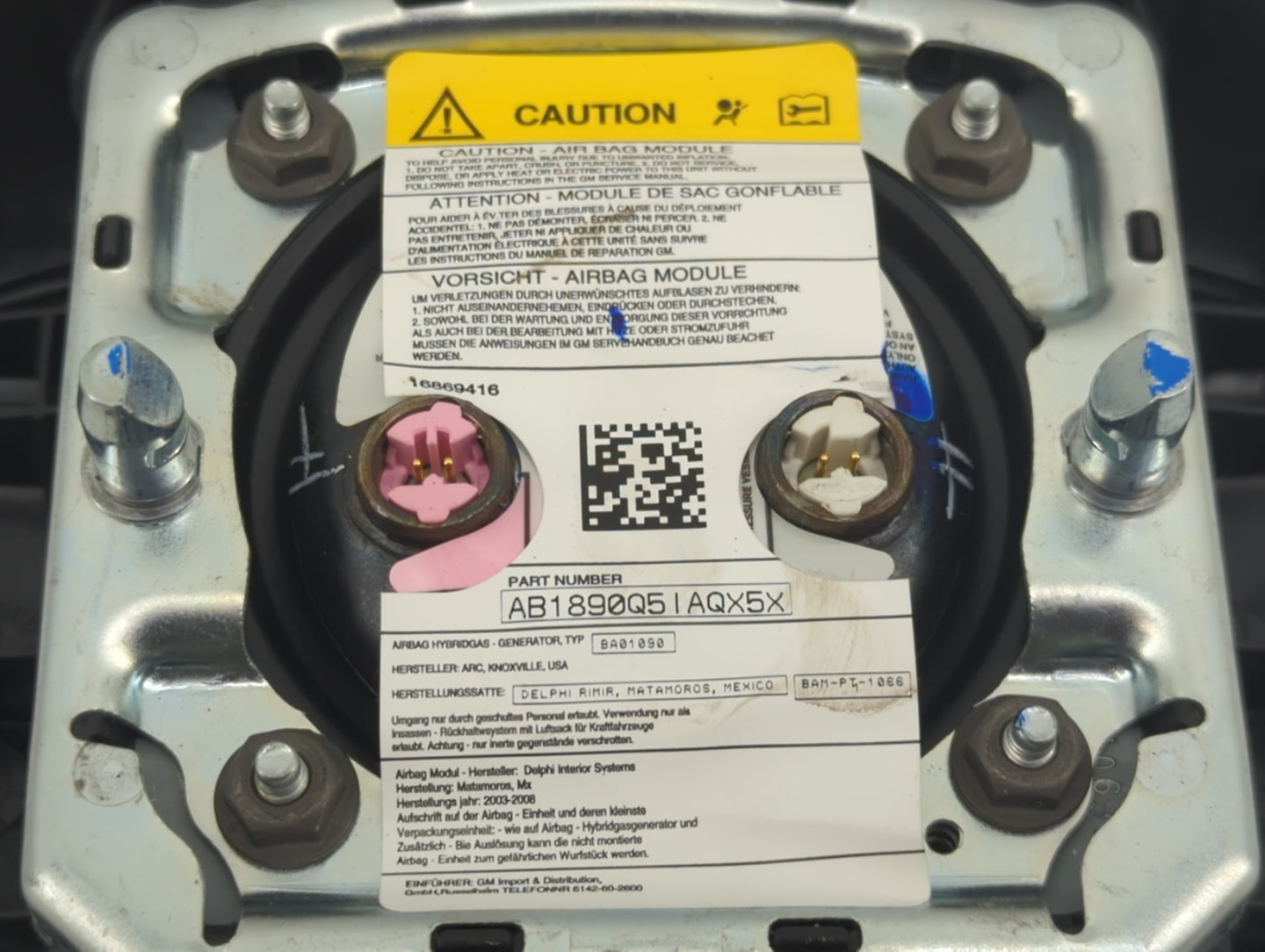 2006-2016 Chevrolet Impala Air Bag Driver Left Steering Wheel Mounted - Oemusedautoparts1.com