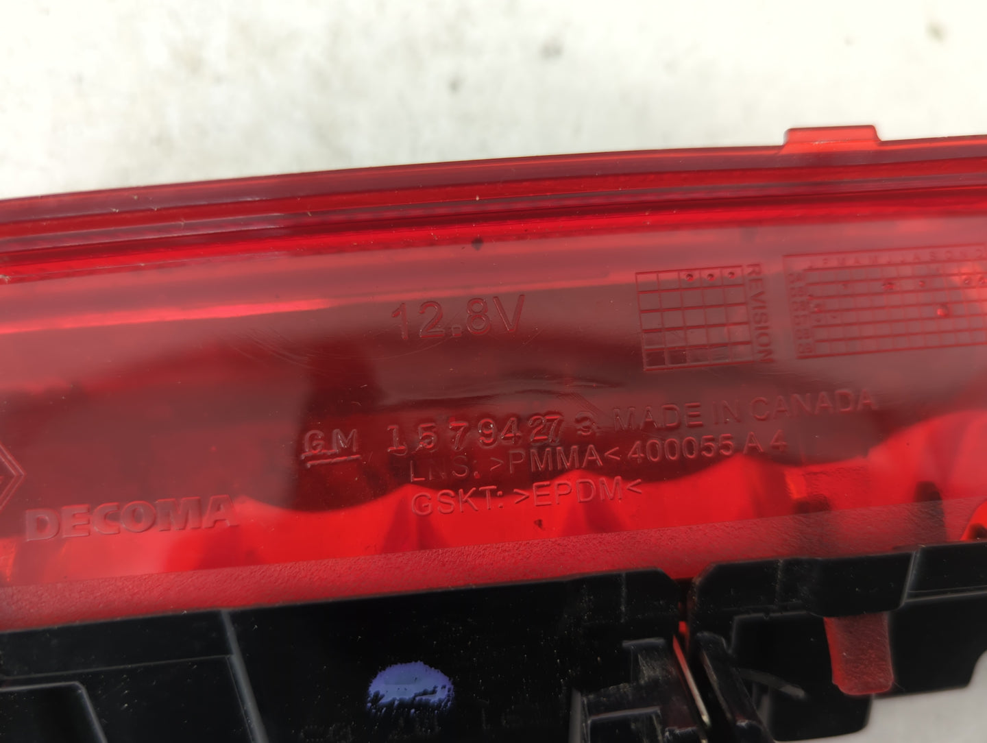 2006-2016 Chevrolet Impala Rear Center Lid Brake Light Tail Light Fits Fits 2006 2007 2008 2009 2010 2011 2012 2013 2014 201