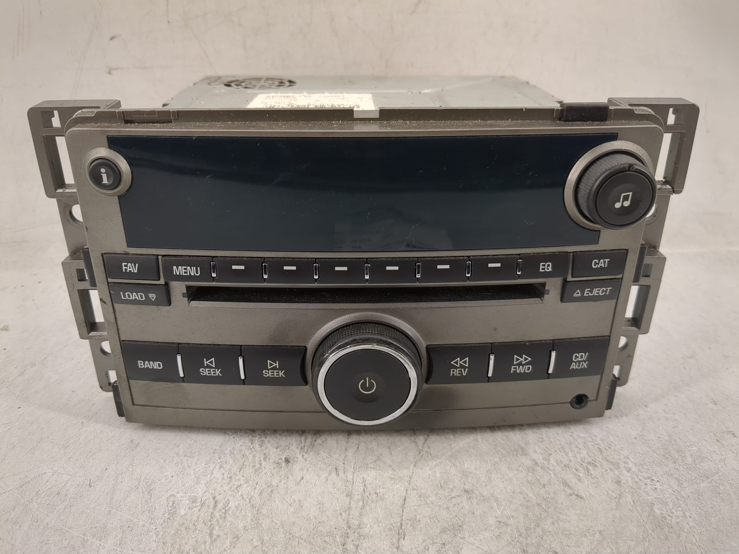 2008 Chevrolet Malibu Radio AM FM Cd Player Receiver Replacement Fits OEM Used Auto Parts - Oemusedautoparts1.com