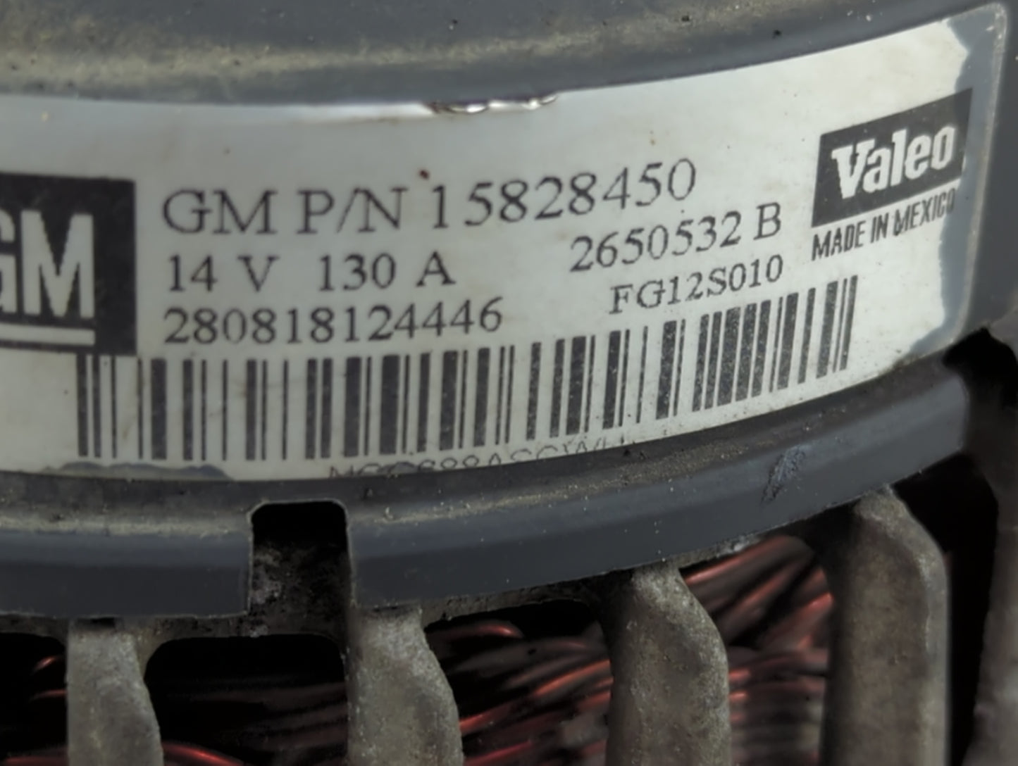 2008-2012 Chevrolet Malibu Alternator Replacement Generator Charging Assembly Engine OEM P/N:15828450 Fits OEM Used Auto Par
