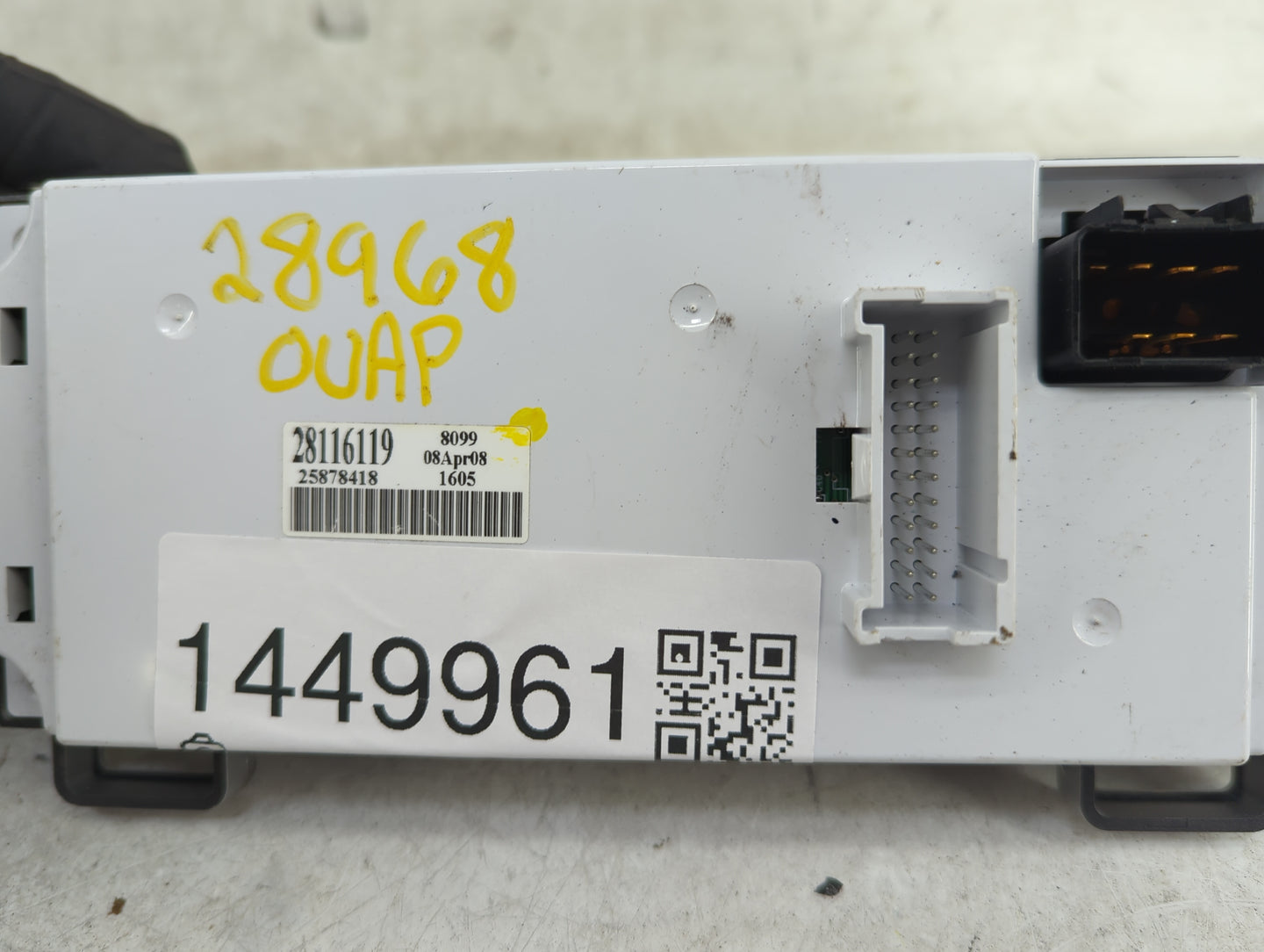 2008-2012 Chevrolet Malibu Climate Control Module Temperature AC/Heater Replacement P/N:28116119 Fits OEM Used Auto Parts - 