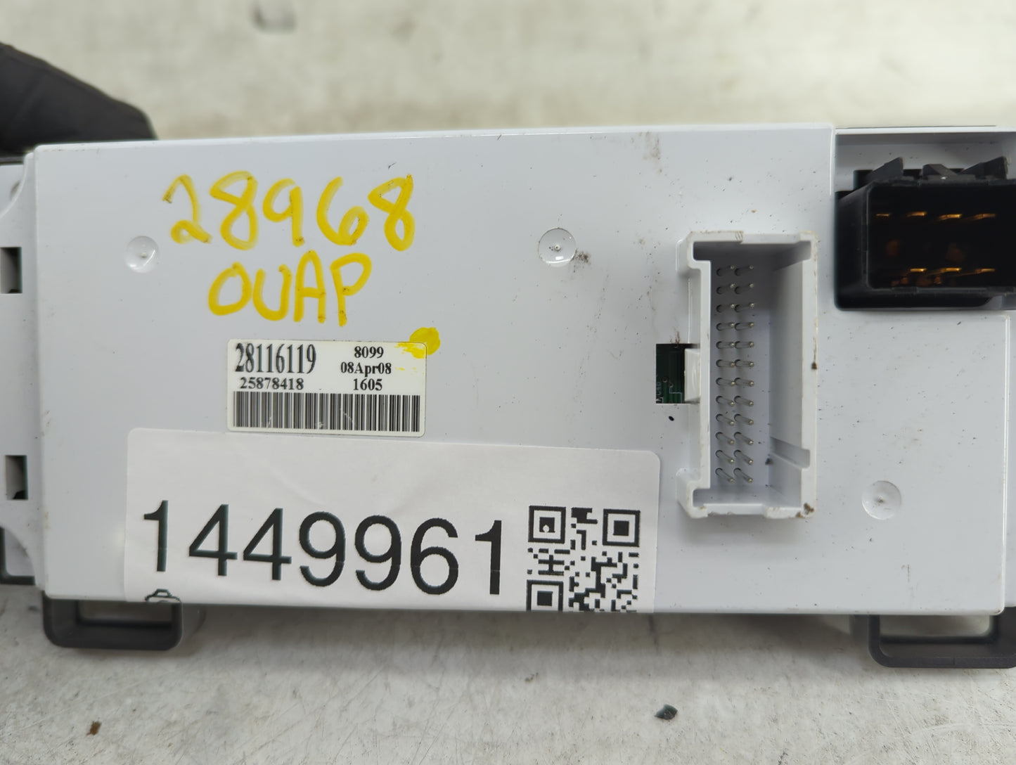 2008-2012 Chevrolet Malibu Climate Control Module Temperature AC/Heater Replacement P/N:28116119 Fits OEM Used Auto Parts - 