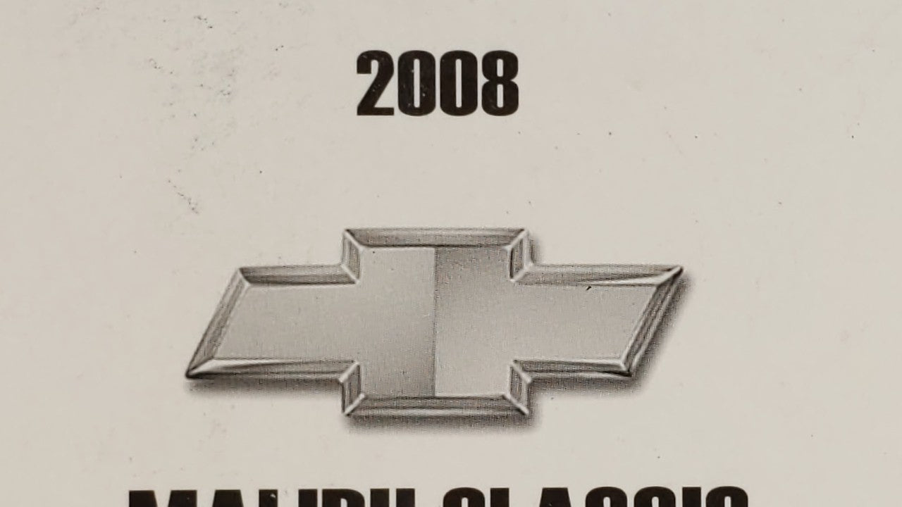 2008 Chevrolet Malibu Owners Manual Book Guide OEM Used Auto Parts - Oemusedautoparts1.com