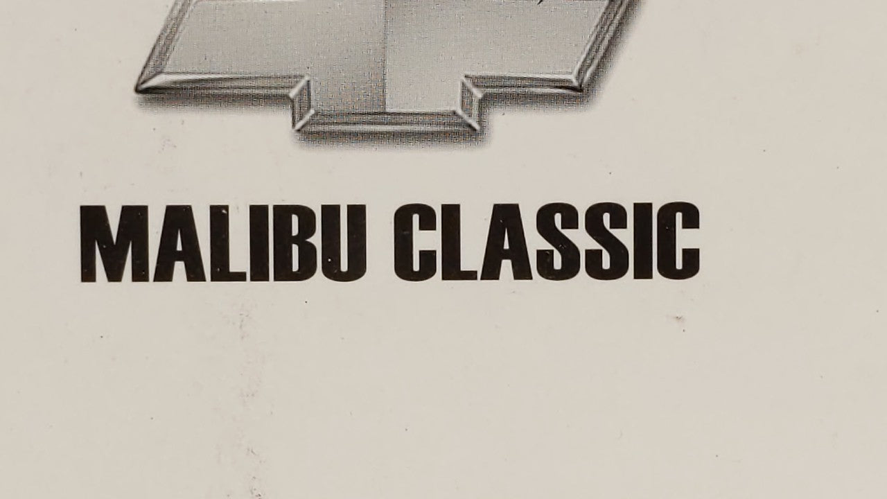 2008 Chevrolet Malibu Owners Manual Book Guide OEM Used Auto Parts - Oemusedautoparts1.com