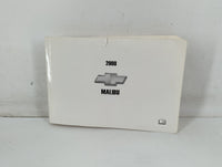 2008 Chevrolet Malibu Owners Manual Book Guide P/N:15864195 B OEM Used Auto Parts - Oemusedautoparts1.com