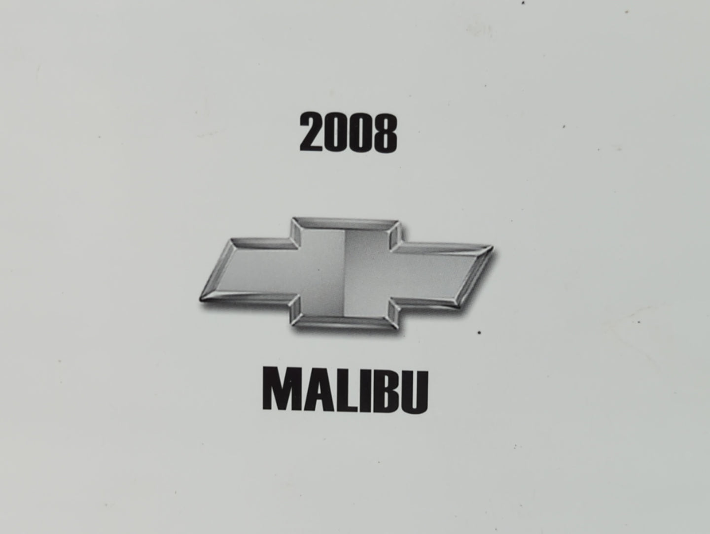 2008 Chevrolet Malibu Owners Manual Book Guide P/N:15864195 B OEM Used Auto Parts - Oemusedautoparts1.com