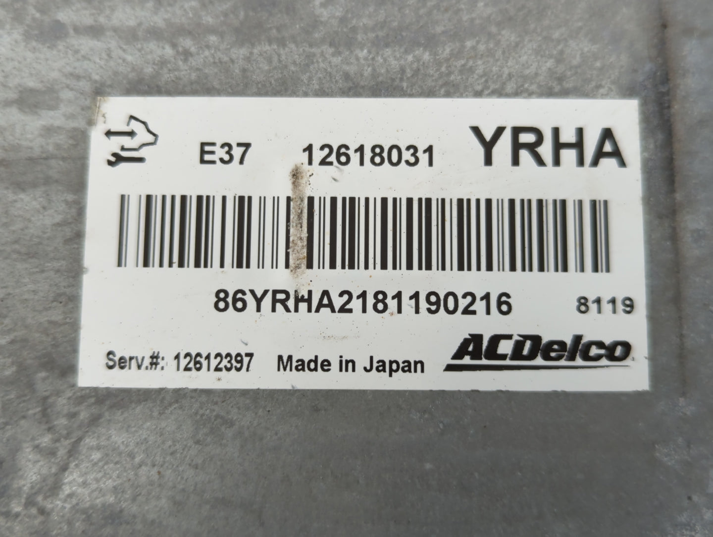 2007-2012 Chevrolet Malibu PCM Engine Control Computer ECU ECM PCU OEM P/N:12612397 12618031 Fits OEM Used Auto Parts - Oemu