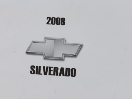 2008 Chevrolet Silverado Owners Manual Book Guide P/N:15854803 A OEM Used Auto Parts