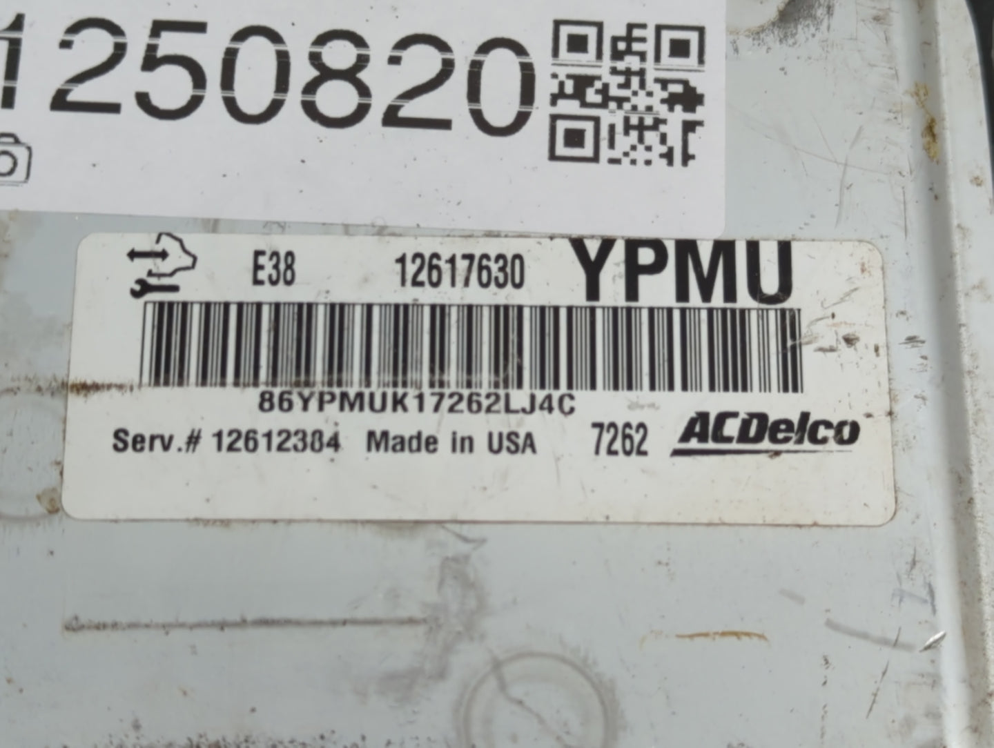 2008 Chevrolet Silverado PCM Engine Control Computer ECU ECM PCU OEM P/N:86YPMUK17262LJ4C 12617630 Fits OEM Used Auto Parts 