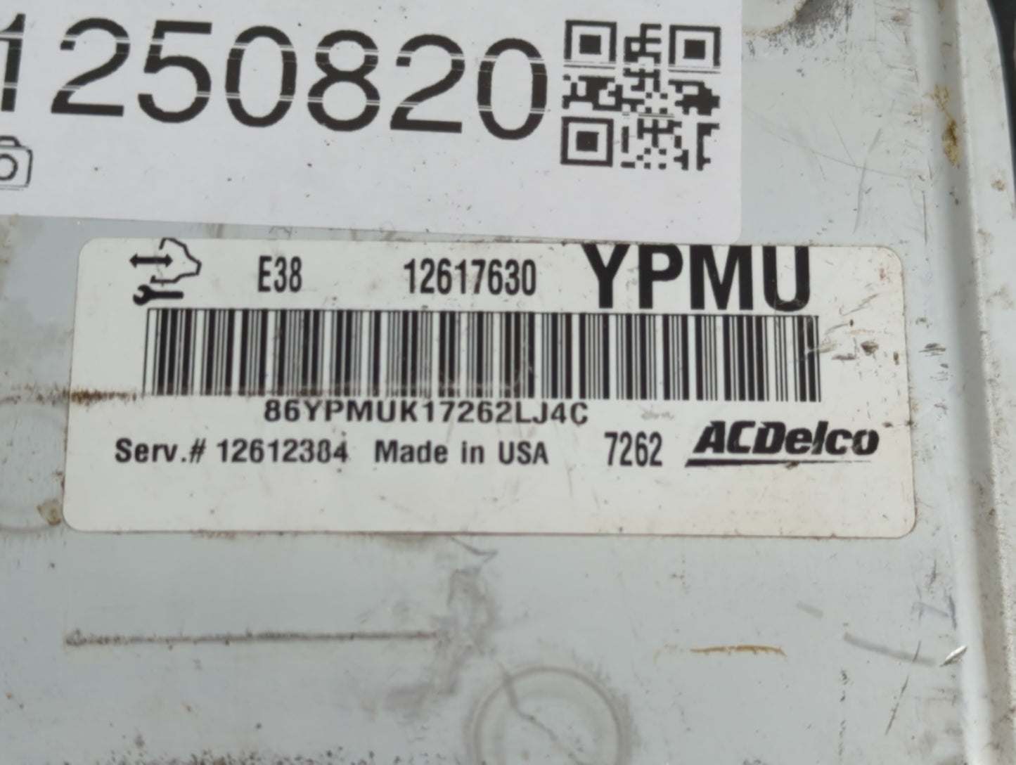 2008 Chevrolet Silverado PCM Engine Control Computer ECU ECM PCU OEM P/N:86YPMUK17262LJ4C 12617630 Fits OEM Used Auto Parts 