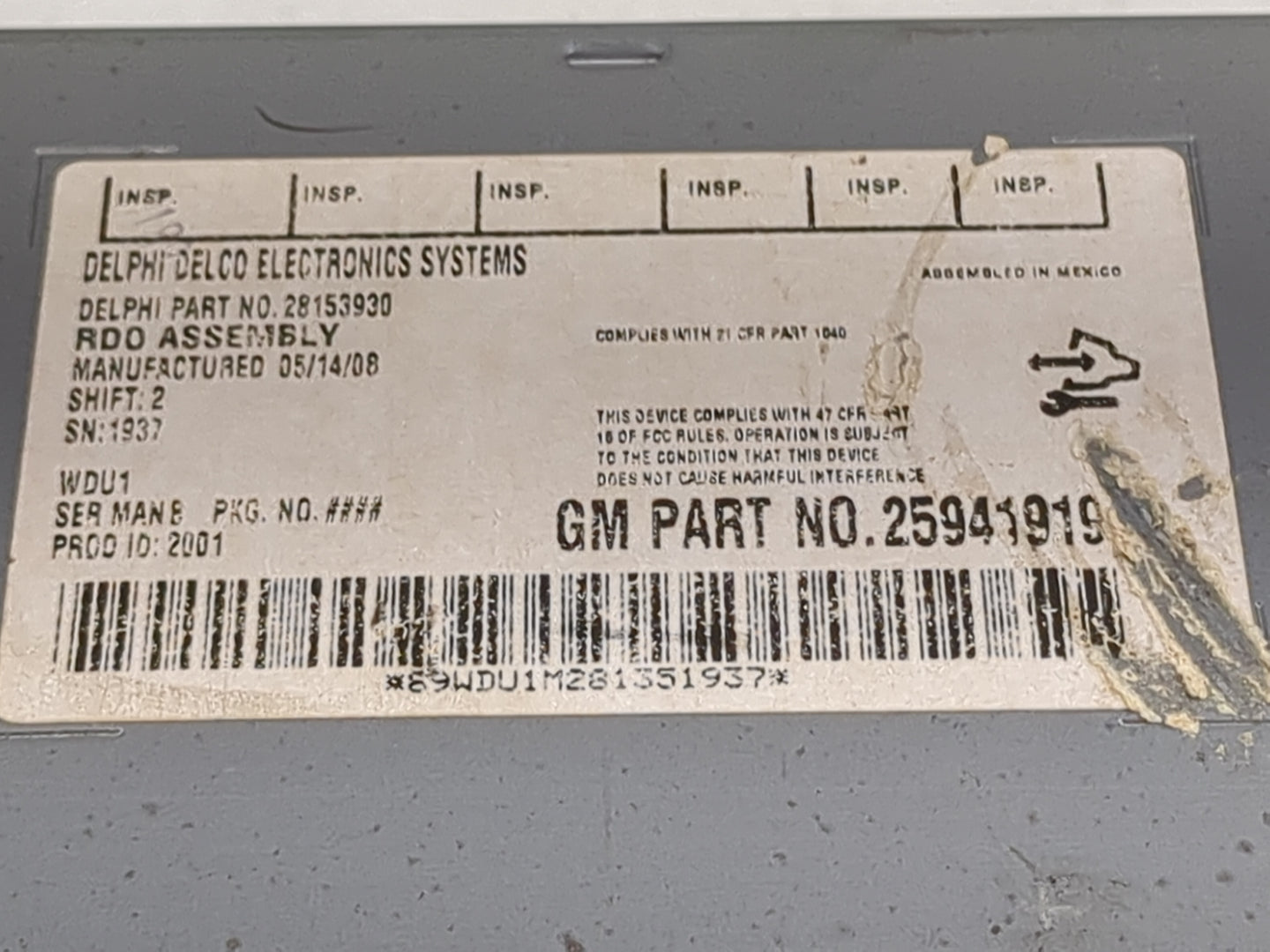 2007-2013 Chevrolet Silverado 1500 Radio AM FM Cd Player Receiver Replacement Fits Fits 2007 2008 2009 2010 2011 2012 2013 2