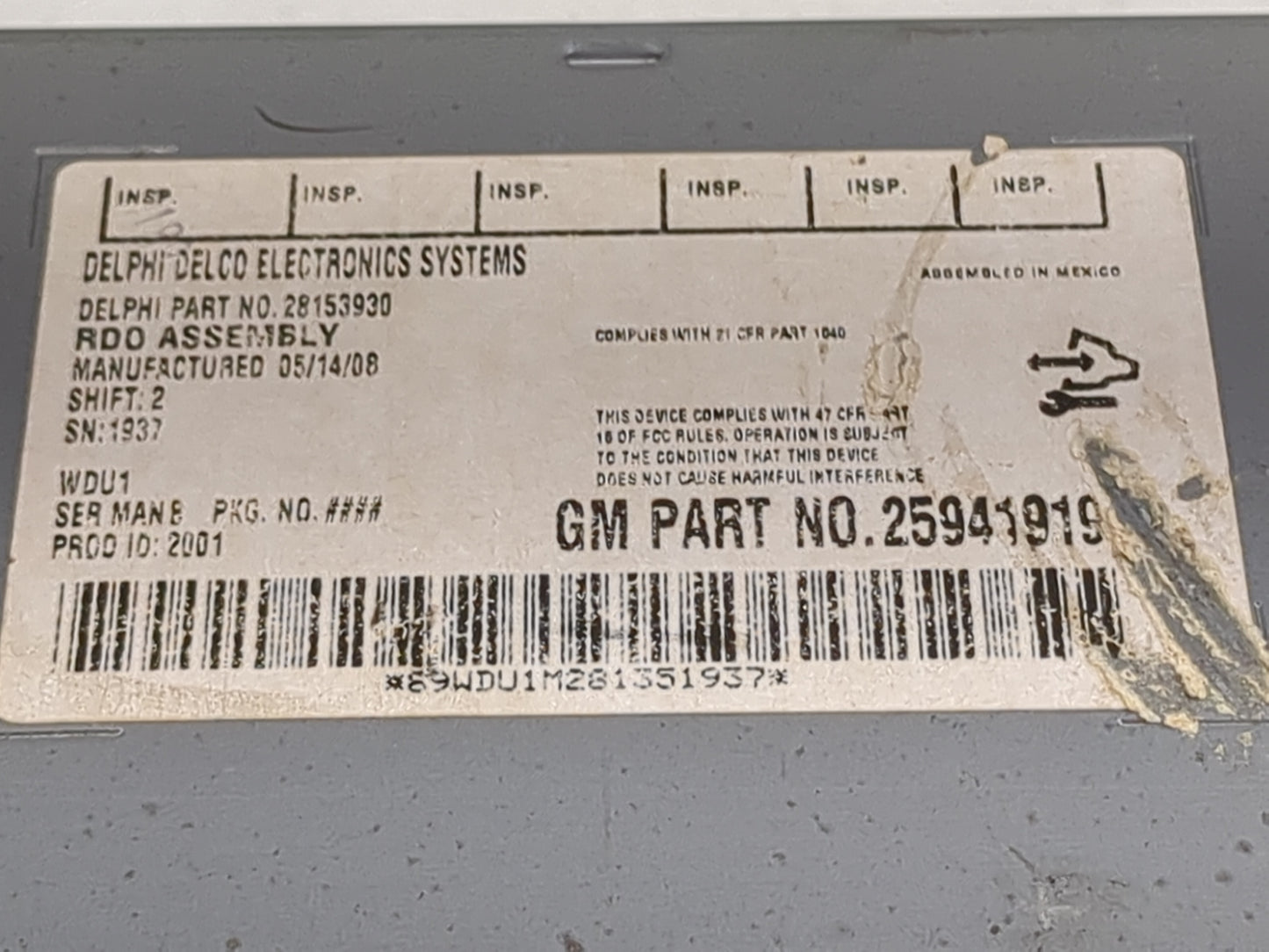 2007-2013 Chevrolet Silverado 1500 Radio AM FM Cd Player Receiver Replacement Fits Fits 2007 2008 2009 2010 2011 2012 2013 2