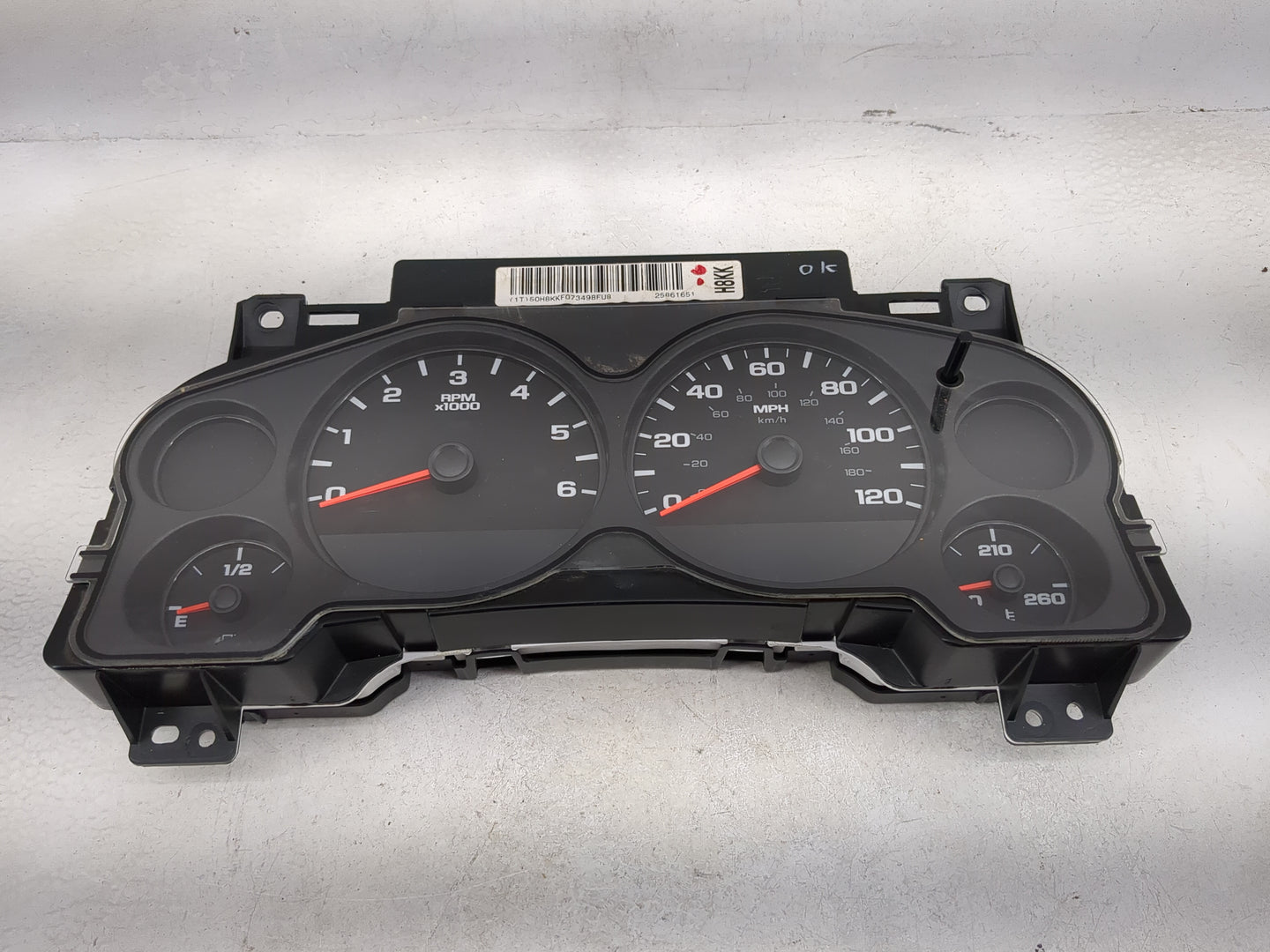 2008-2013 Chevrolet Silverado 1500 Instrument Cluster Speedometer Gauges P/N:25961651 6031531 Miles: Fits OEM Used Auto Part