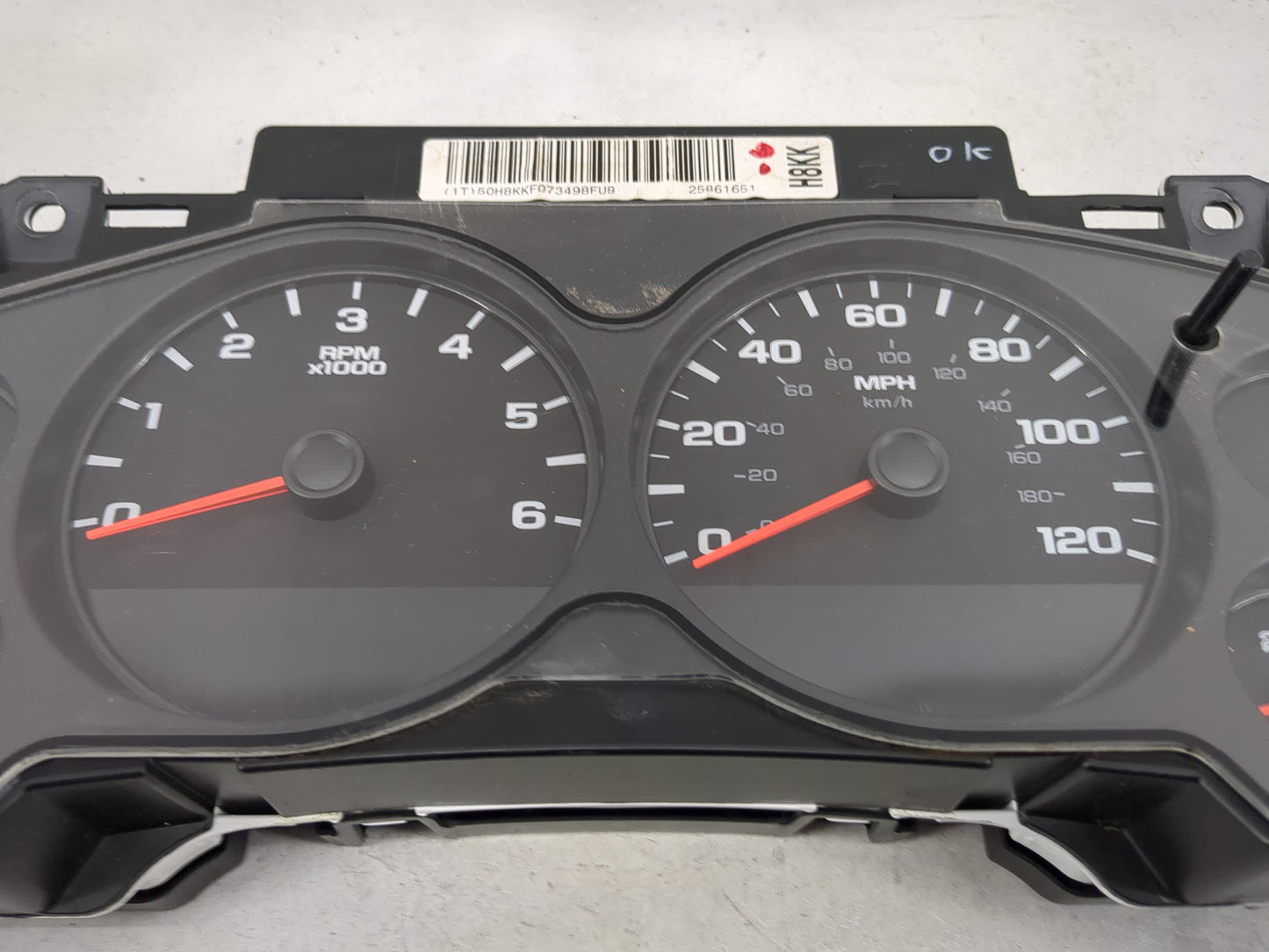 2008-2013 Chevrolet Silverado 1500 Instrument Cluster Speedometer Gauges P/N:25961651 6031531 Miles: Fits OEM Used Auto Part