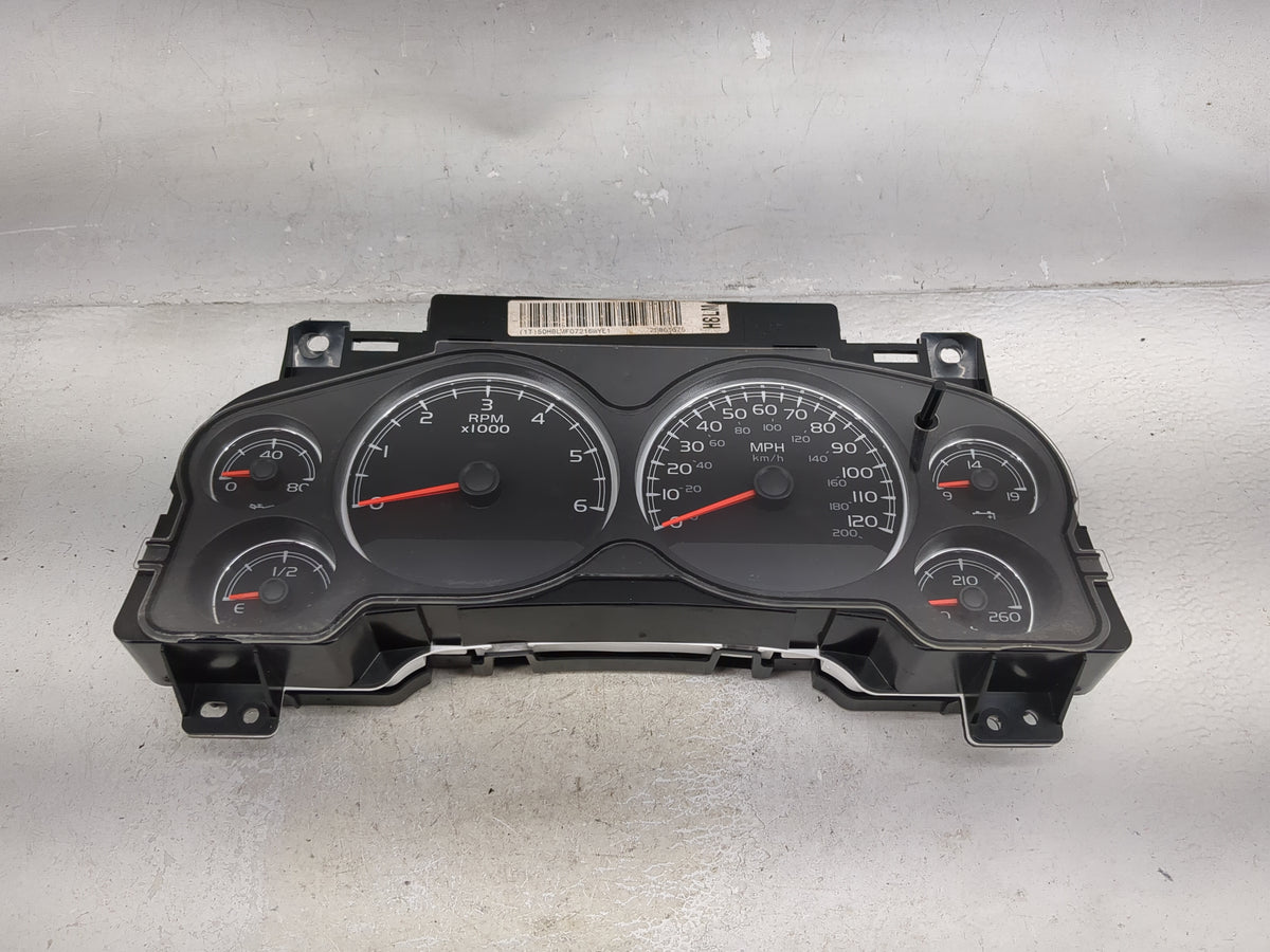 2007-2010 Chevrolet Silverado 1500 Instrument Cluster Speedometer Gauges P/N:15913610 28103107 Miles:158K Fits OEM Used Auto
