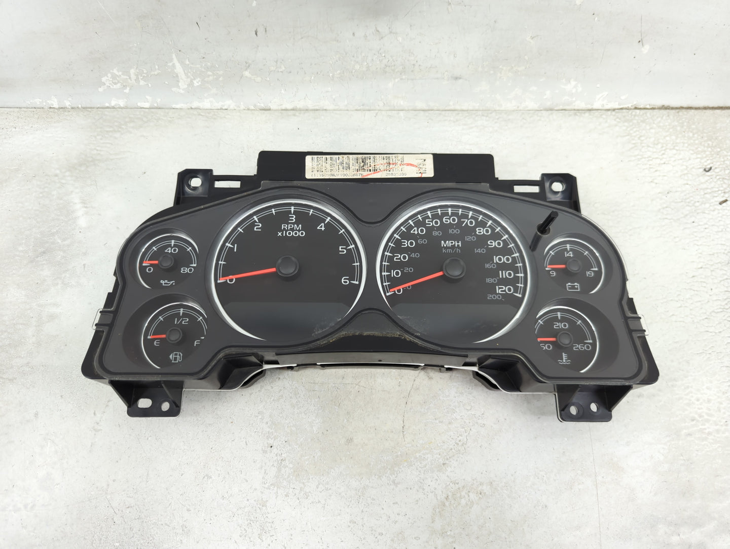 2009-2014 Chevrolet Tahoe Instrument Cluster Speedometer Gauges P/N:28186388 1863880100966GY3 Miles: Fits OEM Used Auto Part